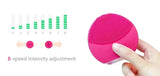 Silicone Facial Cleansing Brush USB Rechargeable Waterproof 8 Speed